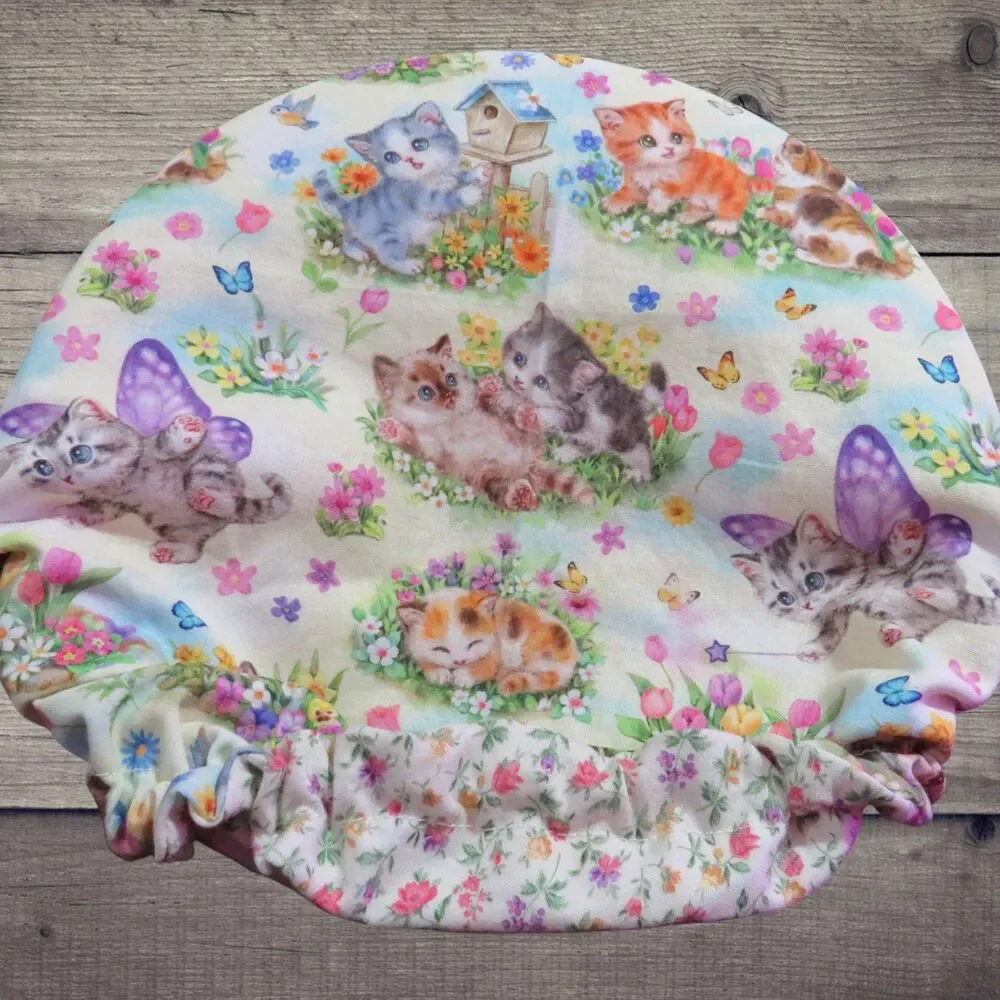 Kitchenaid Bowl Cover Reversible Pink Floral And Kittens